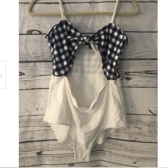 ASOS Other - Monki ASOS Mix Gingham One Piece Swimsuit Sz L Cut
